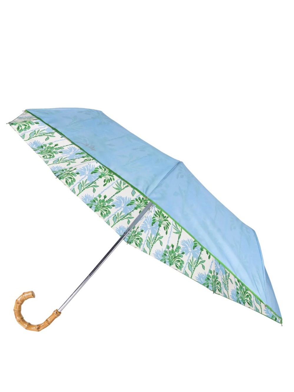 Lilly Pulitzer Swayin in the Breeze Travel Umbrella with Bamboo Handle - Picture 6 of 6